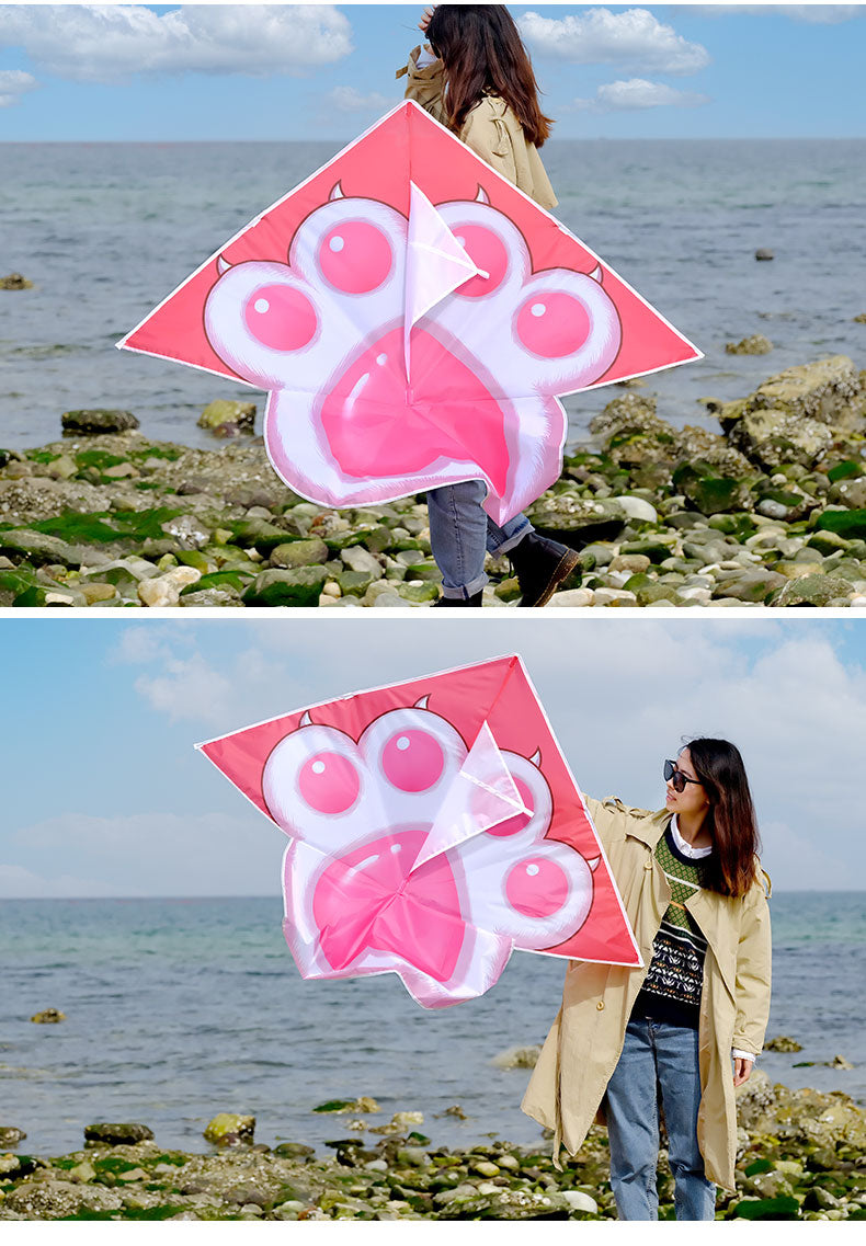 Free shipping 2023 new Weifang love cat claw size kite children breeze easy to fly handheld line roulette adult special