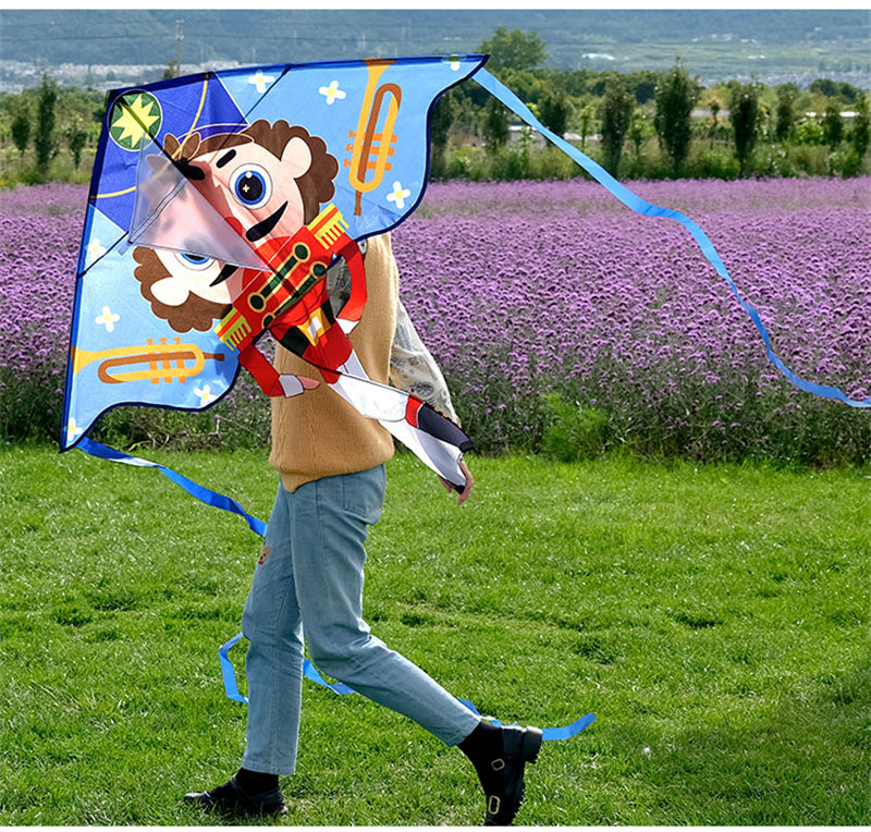 Free shipping 2023 new Weifang net red soldiers white horse size kite children breeze easy to fly handheld line roulette adult special