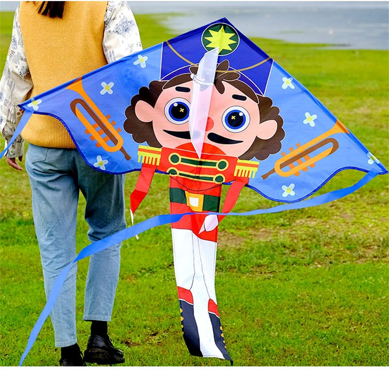 Free shipping 2023 new Weifang net red soldiers white horse size kite children breeze easy to fly handheld line roulette adult special