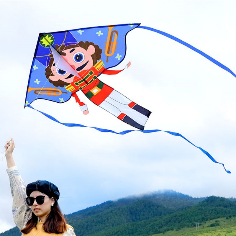 Free shipping 2023 new Weifang net red soldiers white horse size kite children breeze easy to fly handheld line roulette adult special