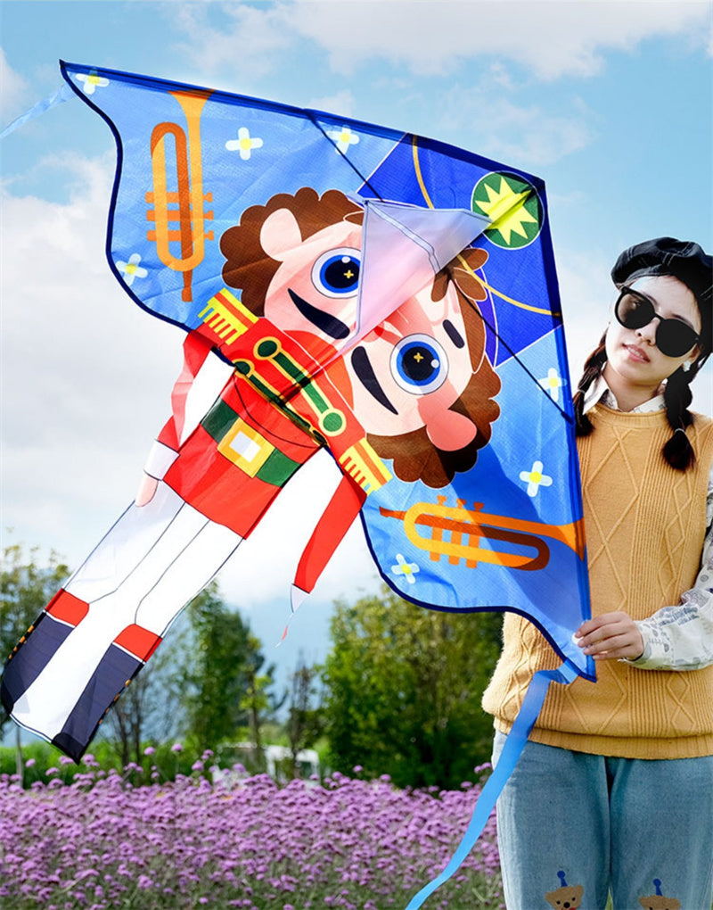 Free shipping 2023 new Weifang net red soldiers white horse size kite children breeze easy to fly handheld line roulette adult special