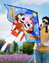 Free shipping 2023 new Weifang net red soldiers white horse size kite children breeze easy to fly handheld line roulette adult special