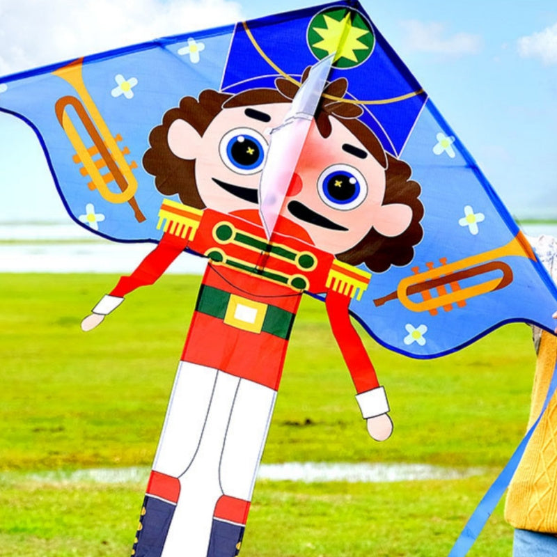Free shipping 2023 new Weifang net red soldiers white horse size kite children breeze easy to fly handheld line roulette adult special