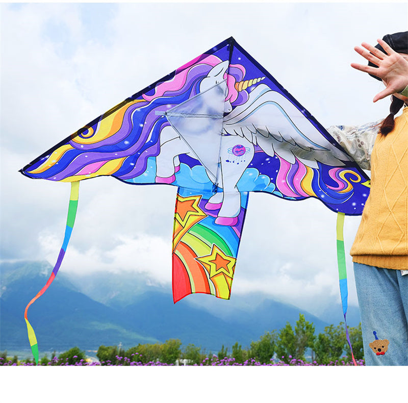 Free shipping 2023 new Weifang net red soldiers white horse size kite children breeze easy to fly handheld line roulette adult special