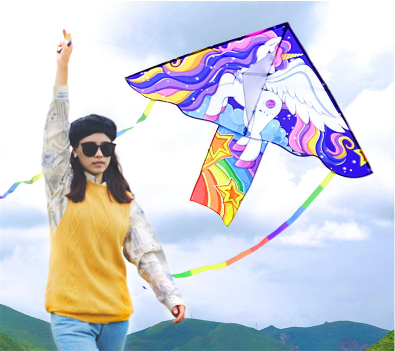 Free shipping 2023 new Weifang net red soldiers white horse size kite children breeze easy to fly handheld line roulette adult special