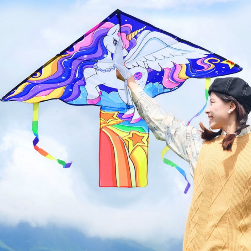 Free shipping 2023 new Weifang net red soldiers white horse size kite children breeze easy to fly handheld line roulette adult special