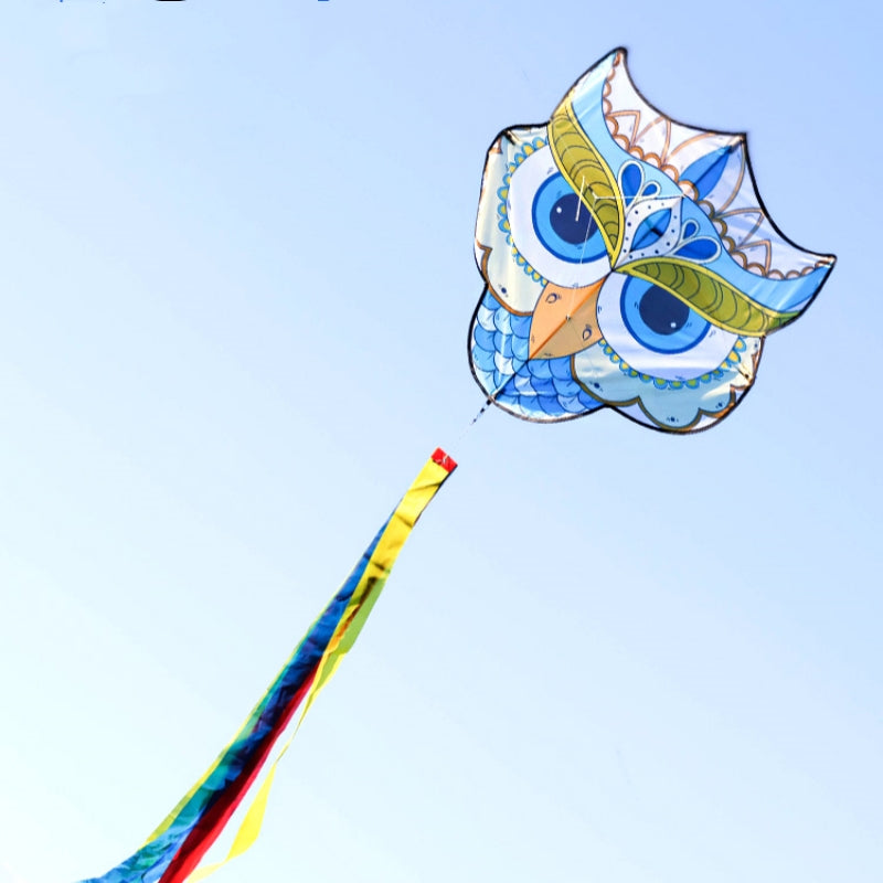 Free shipping 2023 New Weifang Owl large and small kites for children breeze easy to fly handheld line roulette for adults