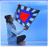 Free shipping 2023 new Weifang diamond-shaped kite children cartoon colorful gingham kite adult large personalized long-tailed kite line