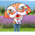 Free shipping 2023 new Weifang fan-shaped lion dance size kite children breeze easy to fly handheld line roulette adult special
