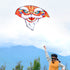 Free shipping 2023 new Weifang fan-shaped lion dance size kite children breeze easy to fly handheld line roulette adult special