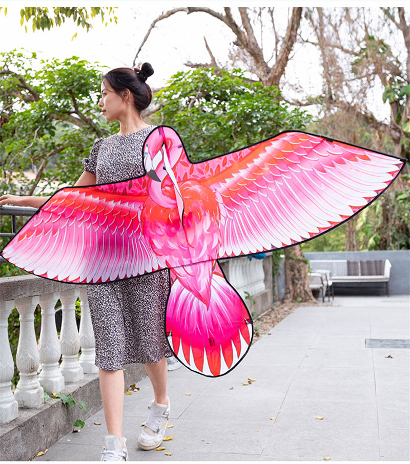 Free shipping 2023 new Weifang flamingo large and small kites for children breeze easy to fly handheld line roulette adults only