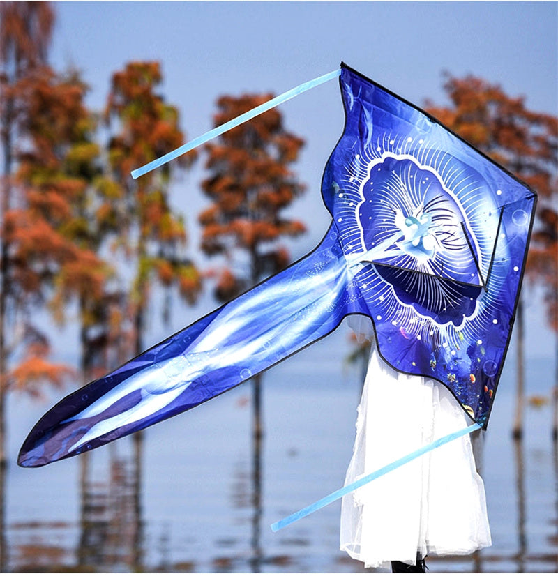 Free shipping 2023 new Weifang advanced jellyfish size kite children breeze easy to fly handheld line roulette adult special