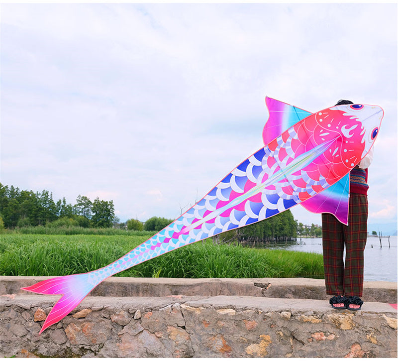 Free shipping 2023 new Weifang carp goldfish size kite children breeze easy to fly handheld line roulette adult special