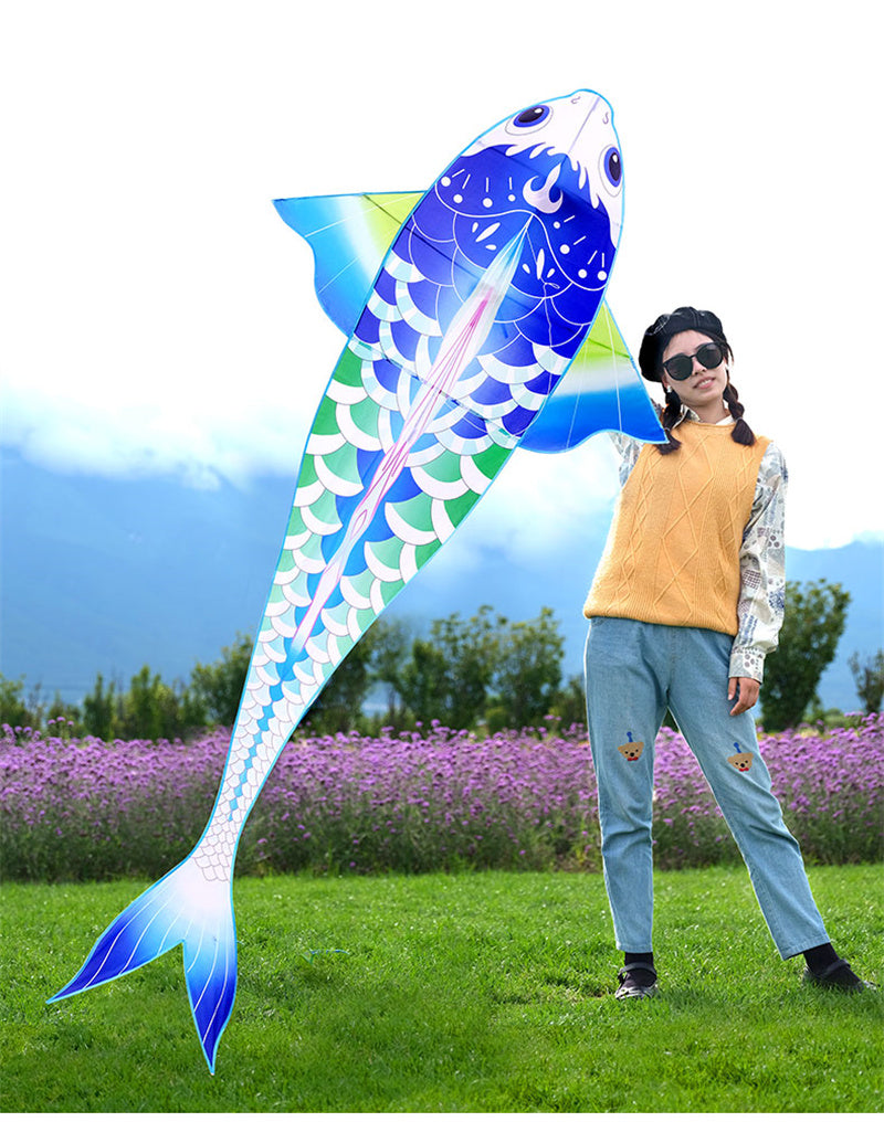 Free shipping 2023 new Weifang carp goldfish size kite children breeze easy to fly handheld line roulette adult special