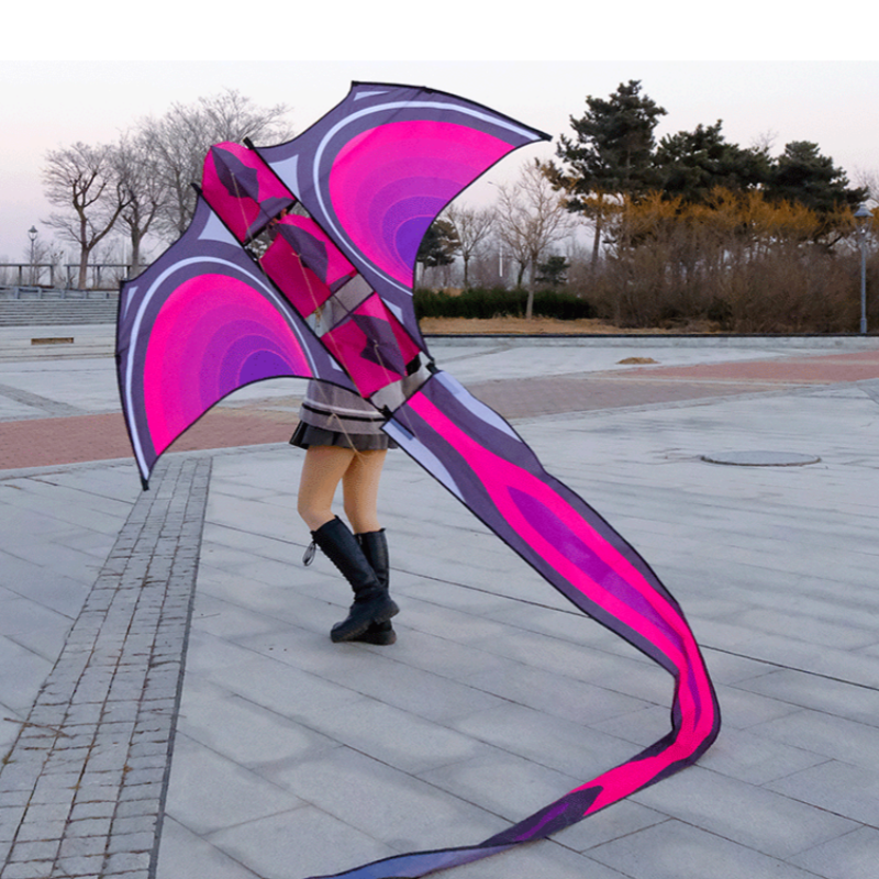 Free shipping 2023 New Weifang Terminator Size Kite Children Breeze Easy Fly Handheld Line Roulette Adults Only