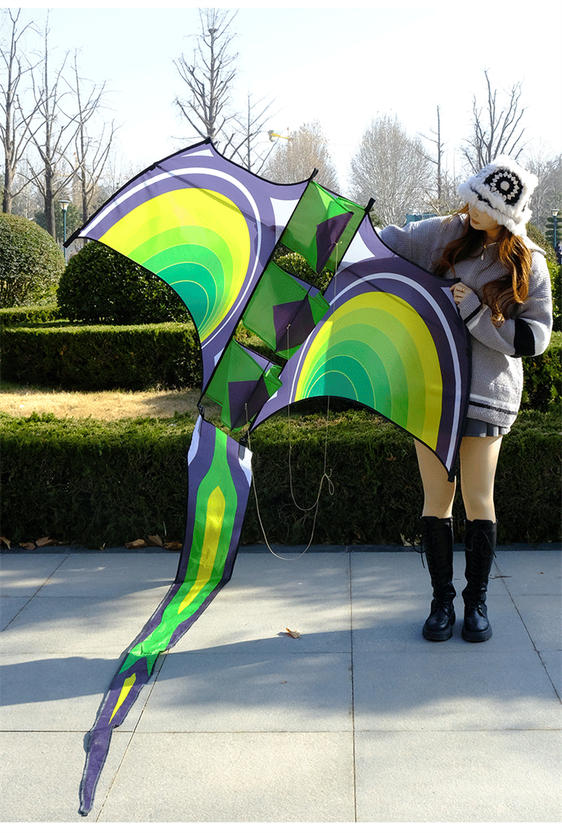 Free shipping 2023 New Weifang Terminator Size Kite Children Breeze Easy Fly Handheld Line Roulette Adults Only