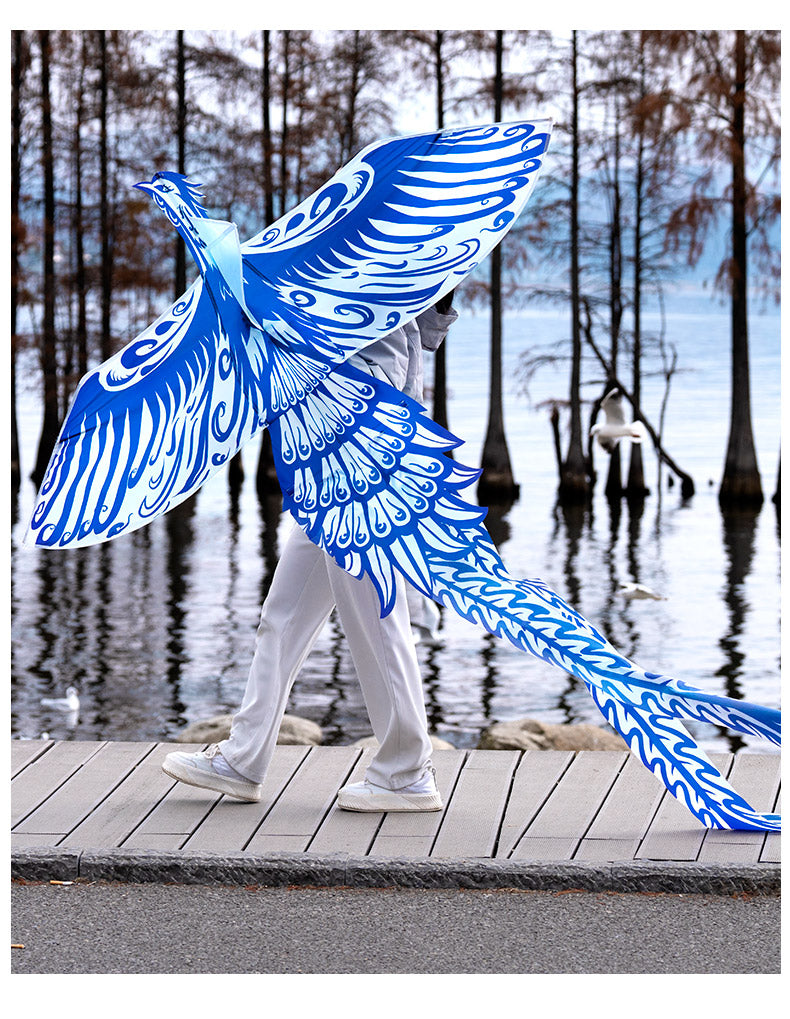 Free shipping 2023 new Weifang net red celadon size kite children breeze easy to fly handheld roulette adult special
