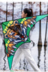 Free shipping 2023 new Weifang net red tiger size kite children breeze easy to fly handheld line roulette adult special