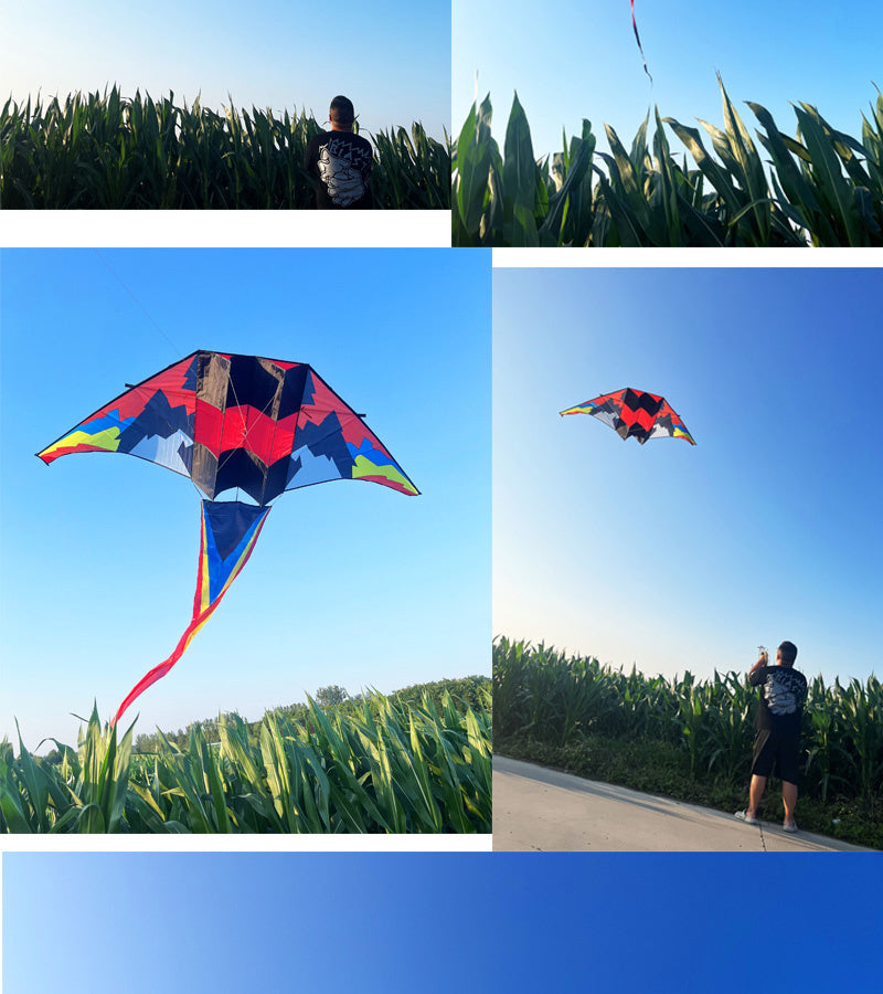 Free shipping 2023 new large glider kites adult special breeze easy to fly long tail high-grade net red wholesale resin bar