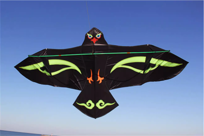 Free shipping 2023 New Weifang 3.6 meters umbrella cloth large black eagle eagle spread wings front spreader bar large steel eagle large kites