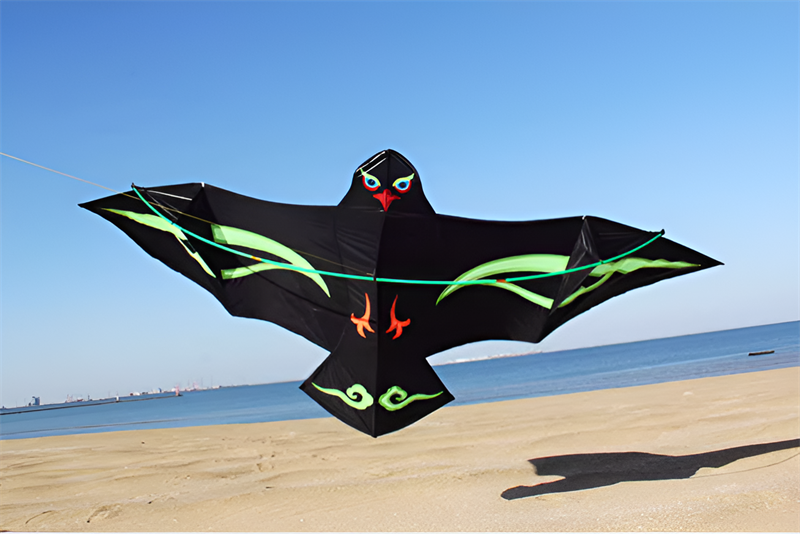 Free shipping 2023 New Weifang 3.6 meters umbrella cloth large black eagle eagle spread wings front spreader bar large steel eagle large kites