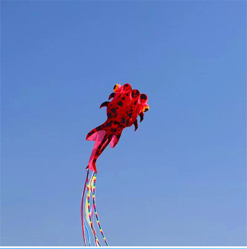 Free shipping Weifang soft goldfish kite new style 3D stereoscopic net red long tail good fly adults special high-grade large kites