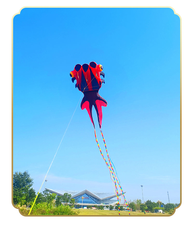 Free shipping Weifang soft goldfish kite new style 3D stereoscopic net red long tail good fly adults special high-grade large kites