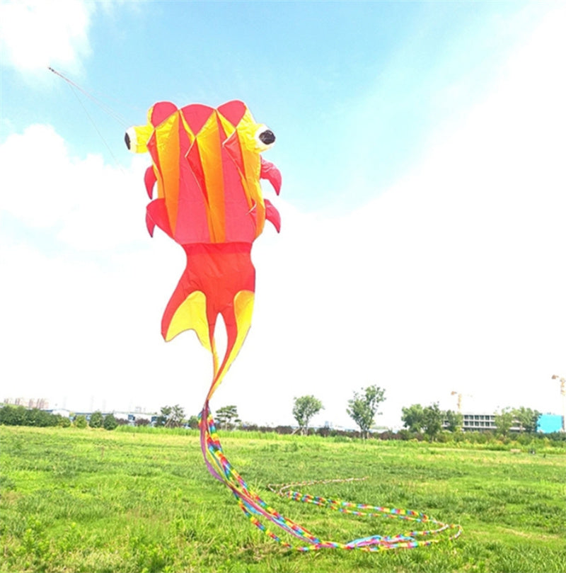 Free shipping Weifang soft goldfish kite new style 3D stereoscopic net red long tail good fly adults special high-grade large kites