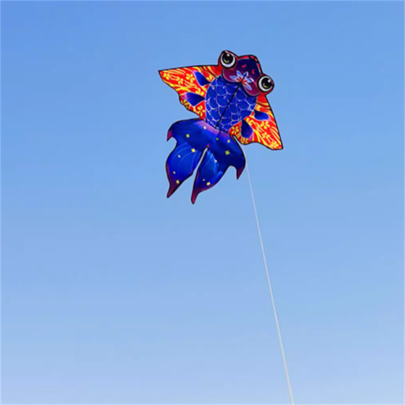 Free shipping 2023 new style star goldfish kite net red girl breeze easy to fly factory high-grade large Weifang