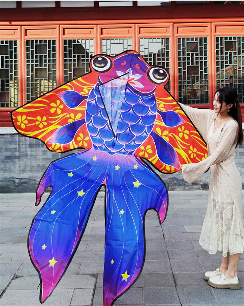 Free shipping 2023 new style star goldfish kite net red girl breeze easy to fly factory high-grade large Weifang