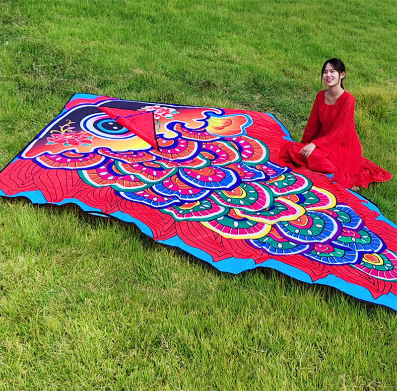 Free shipping 2023 new style colorful rich fish kites for adults high-grade Weifang net red breeze easy to fly children