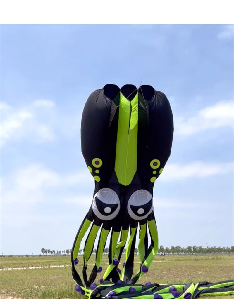 Free shipping Giant Octopus Soft Kite 12-18m Extra Large High Grade Nylon Parachute Cloth Adult Single Flight Professional Pendant