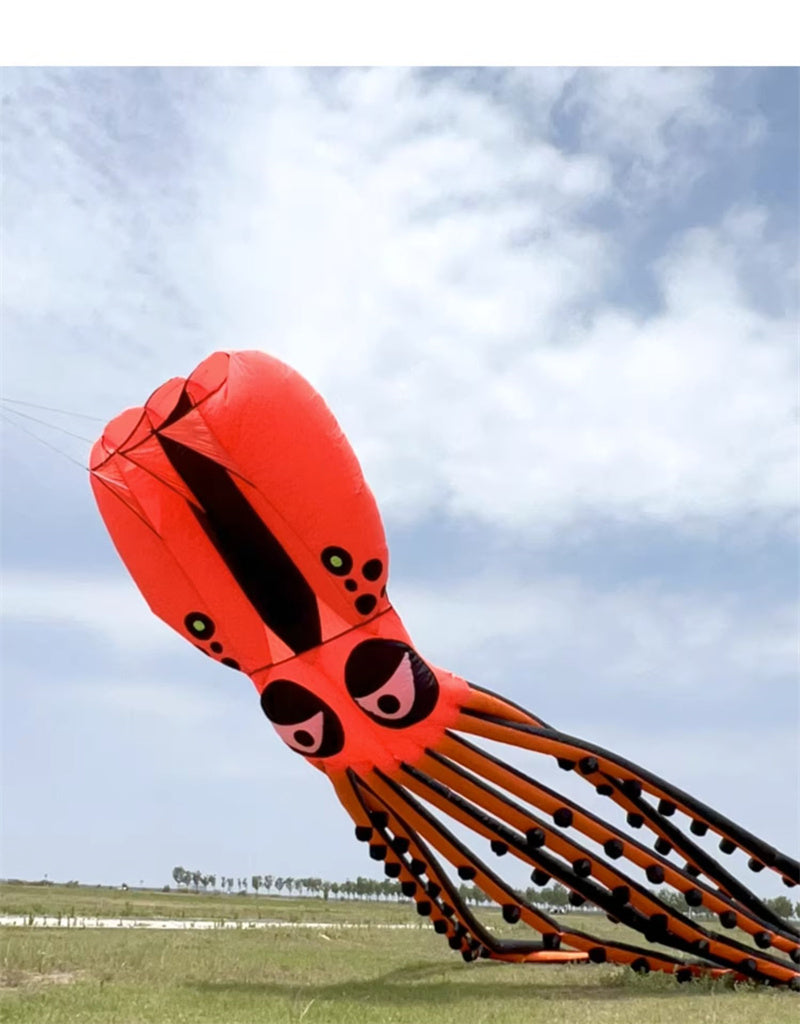 Free shipping Giant Octopus Soft Kite 12-18m Extra Large High Grade Nylon Parachute Cloth Adult Single Flight Professional Pendant