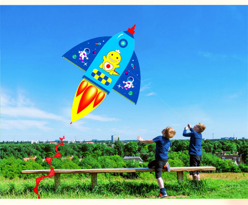Free shipping Kite children special adult cartoon breeze easy to fly 2023 new net red rocket Chinese wind Weifang kite