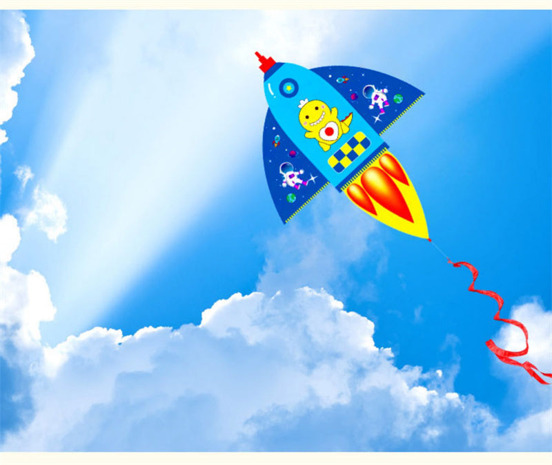 Free shipping Kite children special adult cartoon breeze easy to fly 2023 new net red rocket Chinese wind Weifang kite