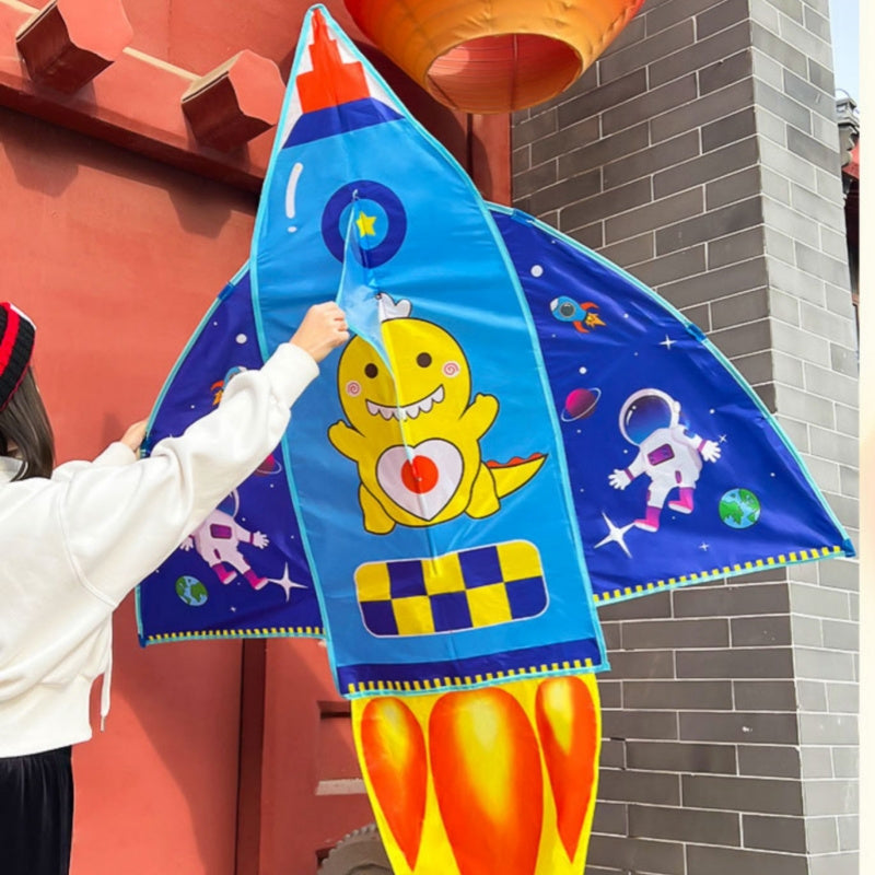 Free shipping Kite children special adult cartoon breeze easy to fly 2023 new net red rocket Chinese wind Weifang kite