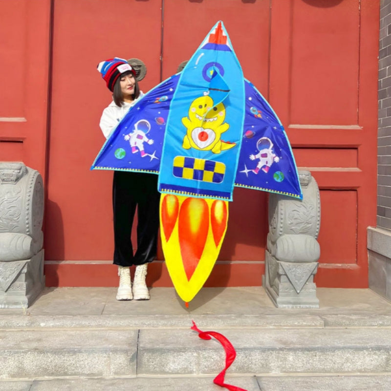 Free shipping Kite children special adult cartoon breeze easy to fly 2023 new net red rocket Chinese wind Weifang kite