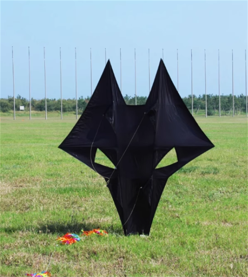 Free shipping New Weifang wolf head totem kite adult large anti-gale triangle kite professional high-grade breeze easy to fly