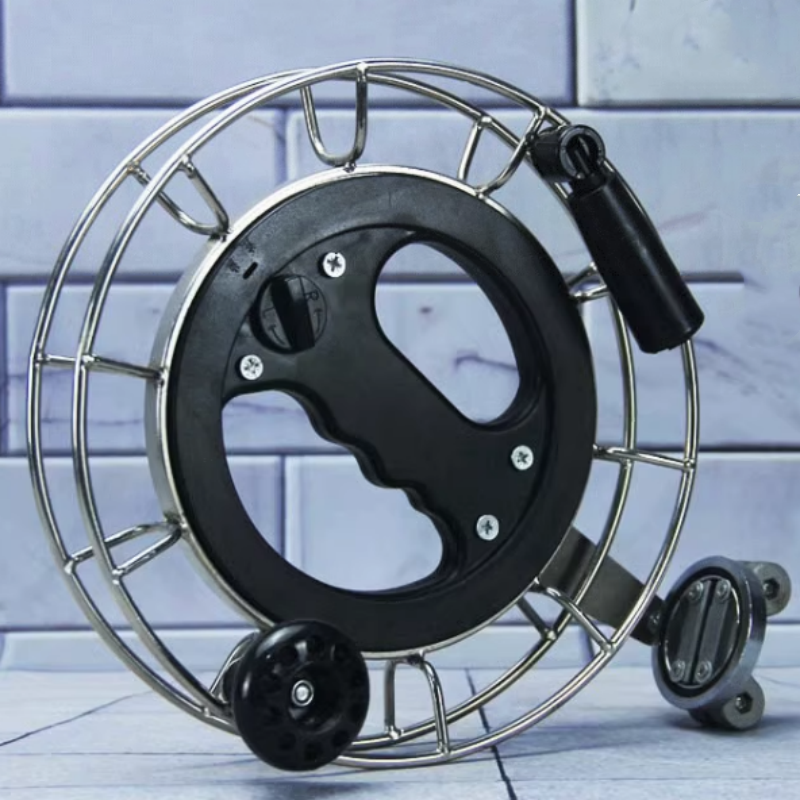 Free shipping New stainless steel kite wheel anti-reversing Vientiane over the line professional high-grade hand wheel mute bearing collector