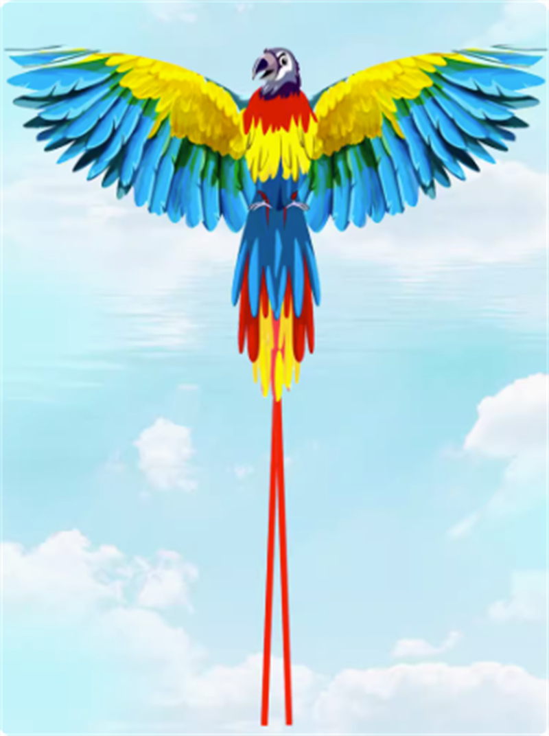 Free shipping Kite children Weifang parrot bee small elephant 2023 new kite peacock animal small adult large cartoon