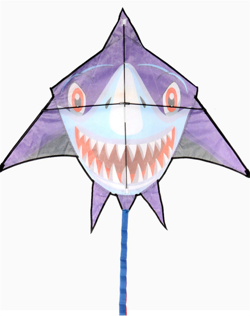 Free shipping Weifang shark kite children cartoon small long tail adult easy to fly beginner breeze net red kids