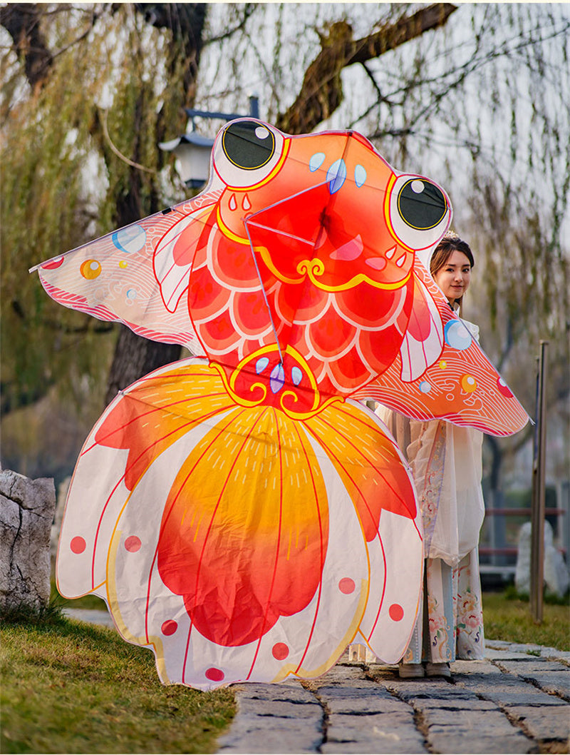 Free shipping National tide goldfish kite adults special adult children koi paper kite 2023 new high-end professional net red Weifang