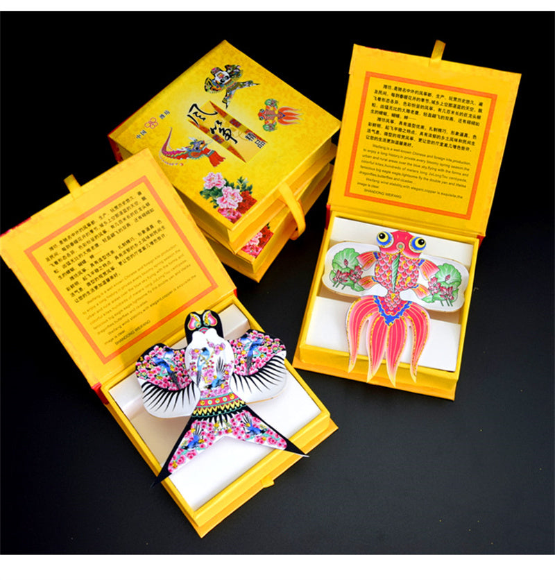 Free shipping Weifang kite crafts gift box paper kite traditional sand swallow small kite Chinese style special handmade gifts