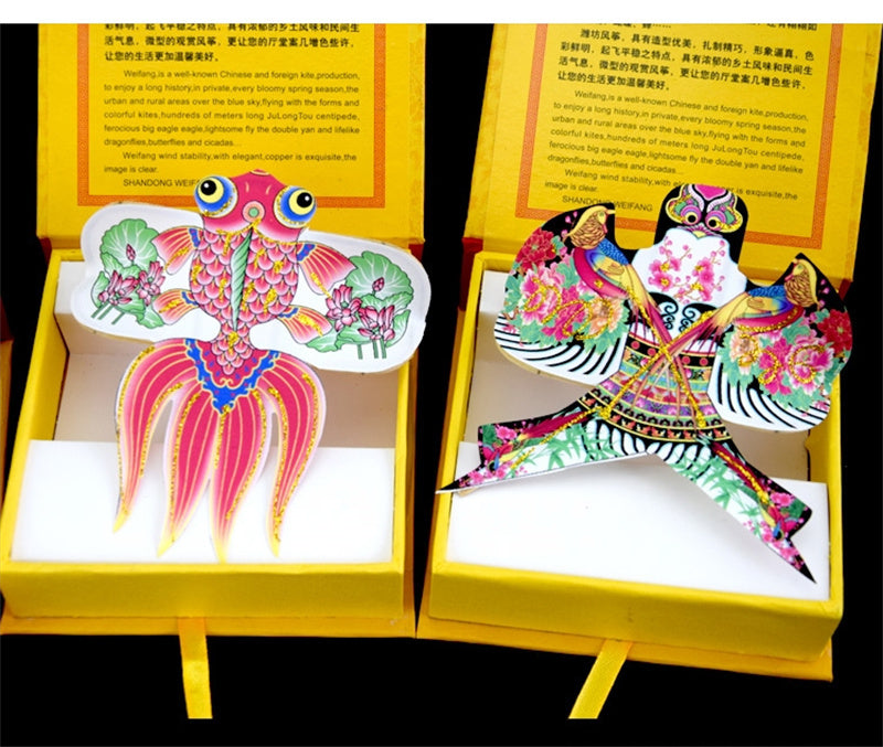 Free shipping Weifang kite crafts gift box paper kite traditional sand swallow small kite Chinese style special handmade gifts