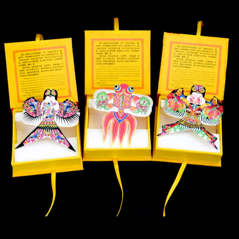 Free shipping Weifang kite crafts gift box paper kite traditional sand swallow small kite Chinese style special handmade gifts