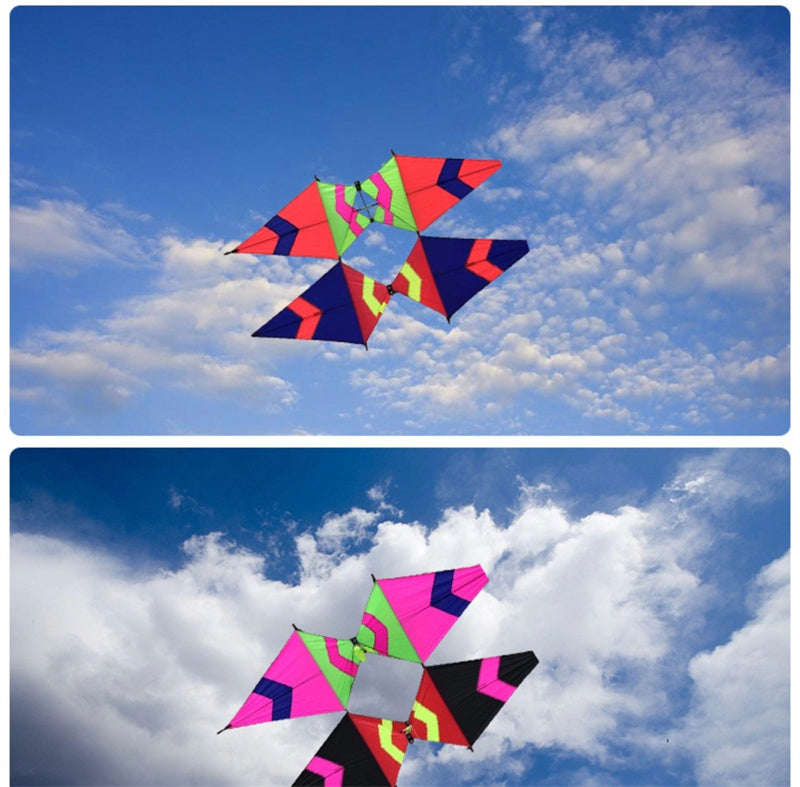 Free shipping 2023 new weifang three-dimensional double diamond kite
