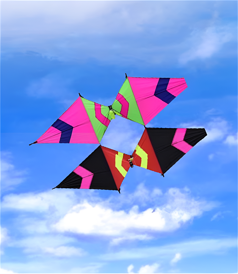 Free shipping 2023 new weifang three-dimensional double diamond kite