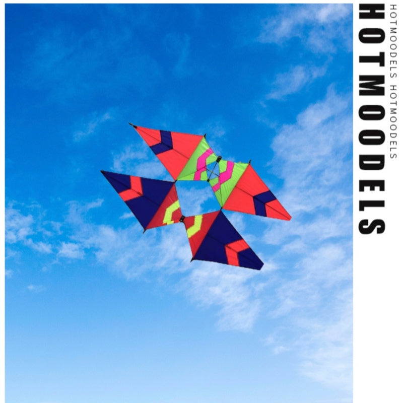 Free shipping 2023 new weifang three-dimensional double diamond kite