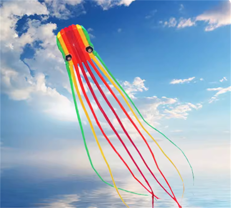 Free shipping Weifang soft tube 8 meters 12 meters octopus adult high-grade large kite octopus anti-gale boneless three-dimensional