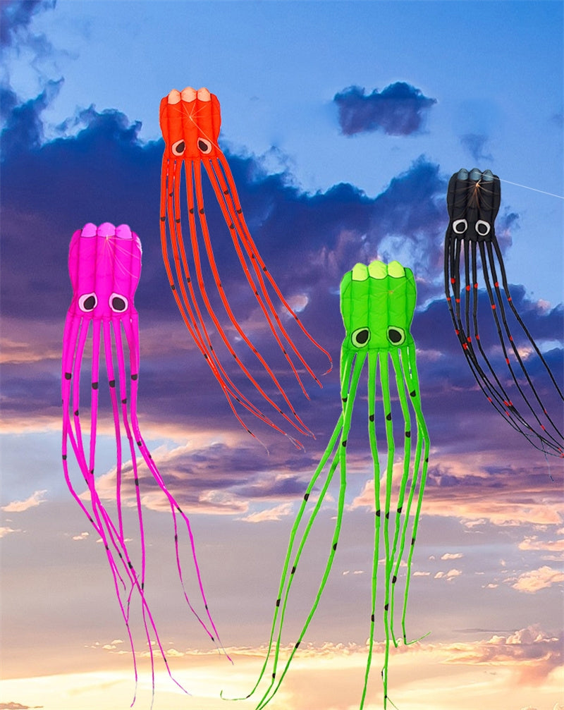 Free shipping Weifang soft tube 8 meters 12 meters octopus adult high-grade large kite octopus anti-gale boneless three-dimensional